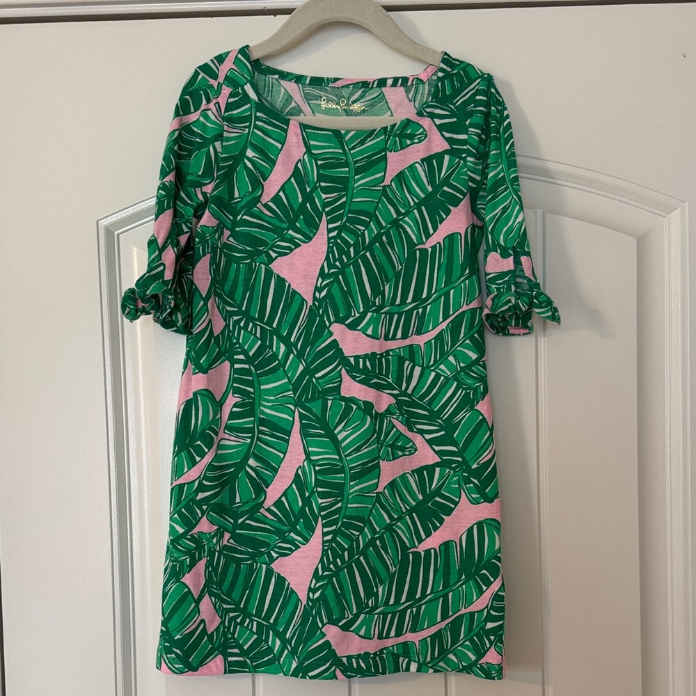 Lilly Pulitzer Girls Mini Lidia Dress Lets Go Bananas Size Small (4/5)